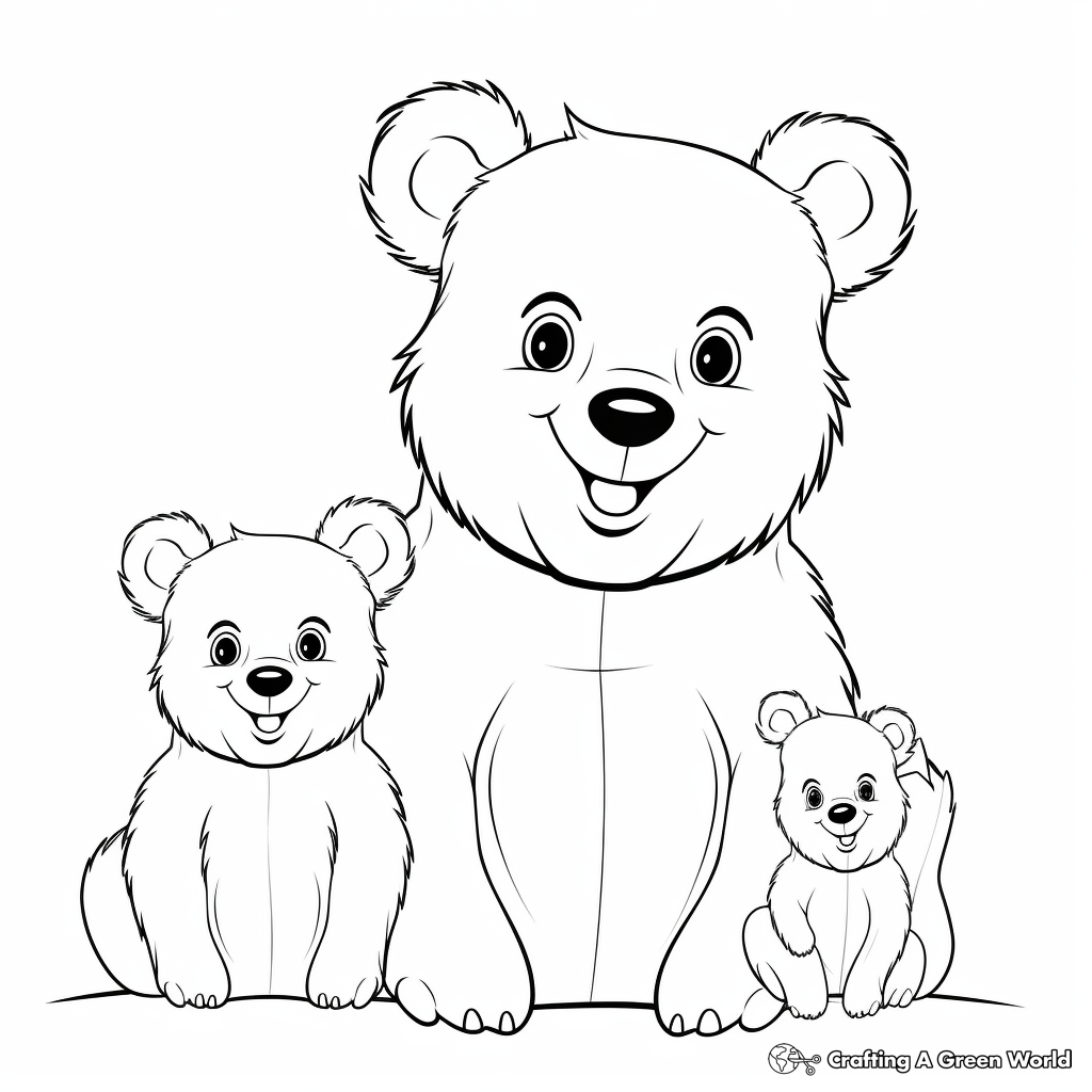 Quokka Mother and Baby Coloring Pages 3