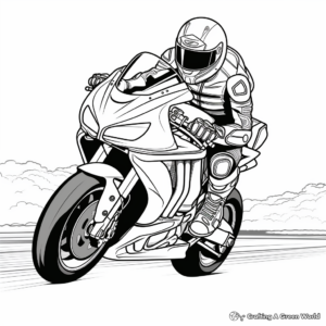 Racing Motorcycle: Superbike Coloring Pages 3