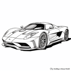 Racing Super Car Coloring Pages: Ferrari, Lamborghini, Bugatti 2