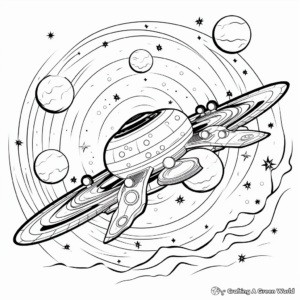 Radiant Quasar Galaxy Coloring Pages 2