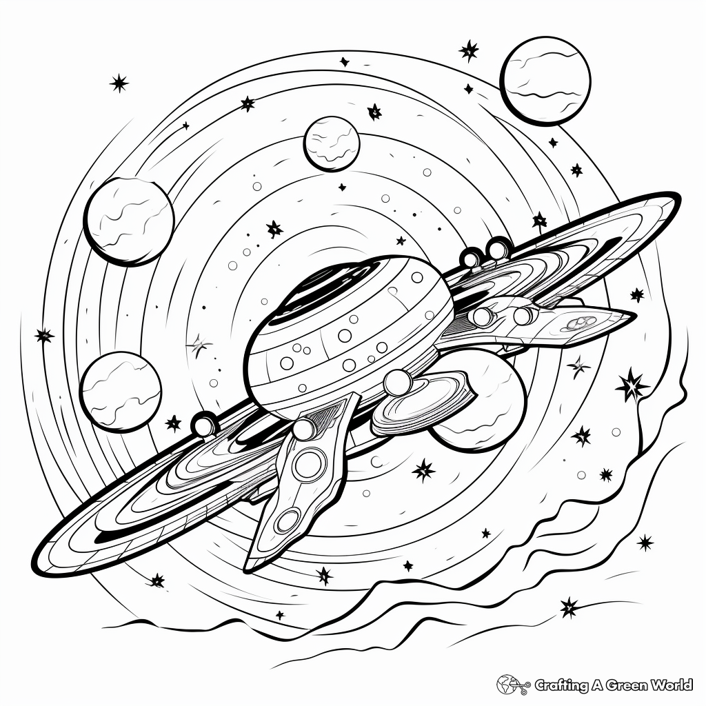 Radiant Quasar Galaxy Coloring Pages 2