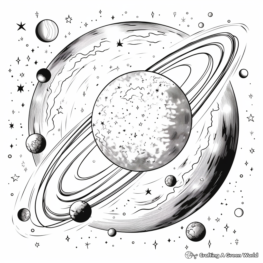 Radiant Quasar Galaxy Coloring Pages 3
