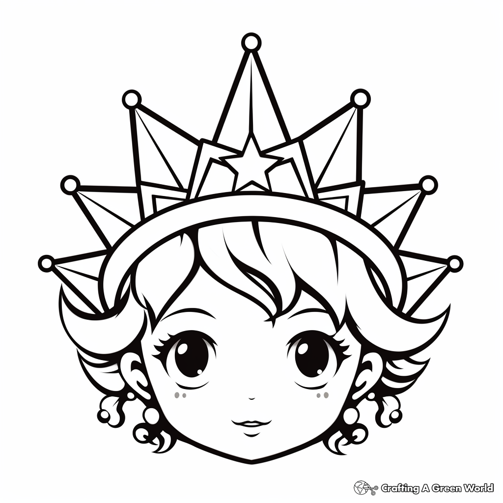 Radiant Star Tiara Coloring Pages 2