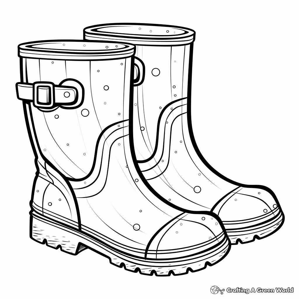 Rain Boot Coloring Pages for a Rainy Day 1