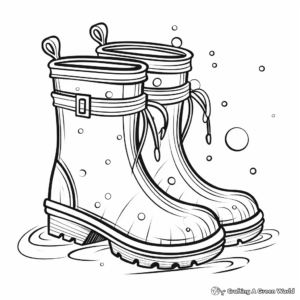 Rain Boot Coloring Pages for a Rainy Day 2
