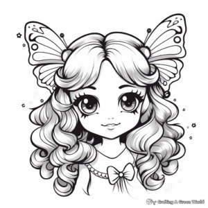 Rainbow and Butterflies Coloring Sheets 2
