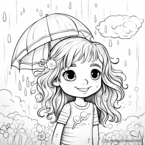 Rainbow and Rain Coloring Pages for Artists 2