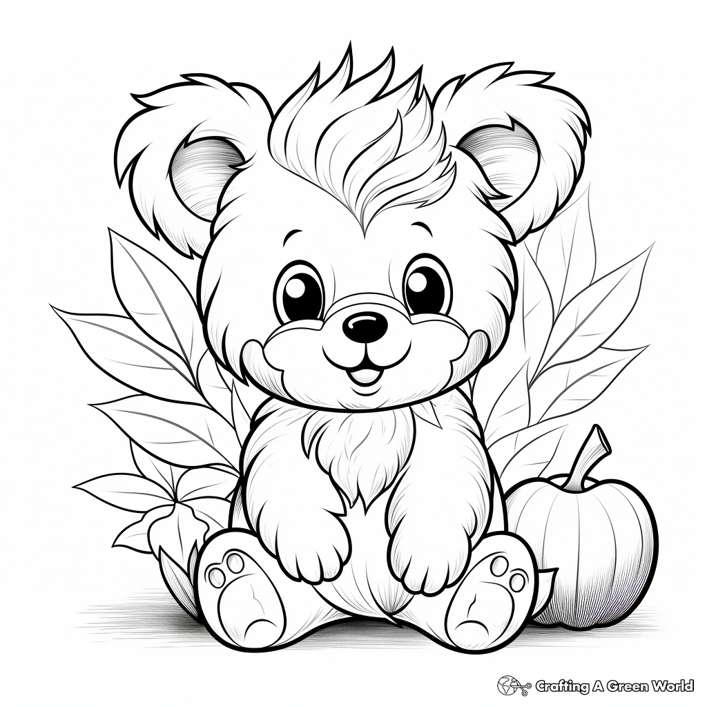 Rainbow Bear Coloring Pages: Fun and Colorful 1