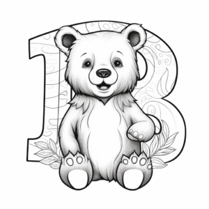 Rainbow Bear Coloring Pages: Fun and Colorful 4