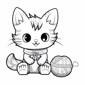 Rainbow Cat Cupcake Coloring Pages for Creatives 3