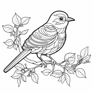 Rainbow Color Abstract Oriole Coloring Page 2