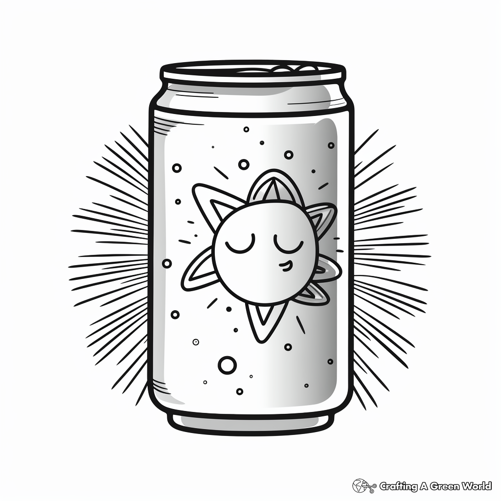 Rainbow-Colored Soft Drink Can Coloring Pages 2