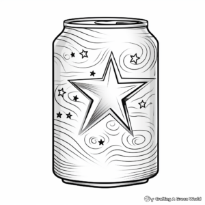 Rainbow-Colored Soft Drink Can Coloring Pages 4