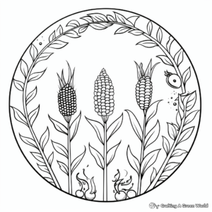 Rainbow Corn Plant Life Cycle Coloring Pages 3