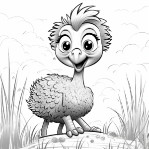Rainbow Emu: Coloring Page for Creativity 2