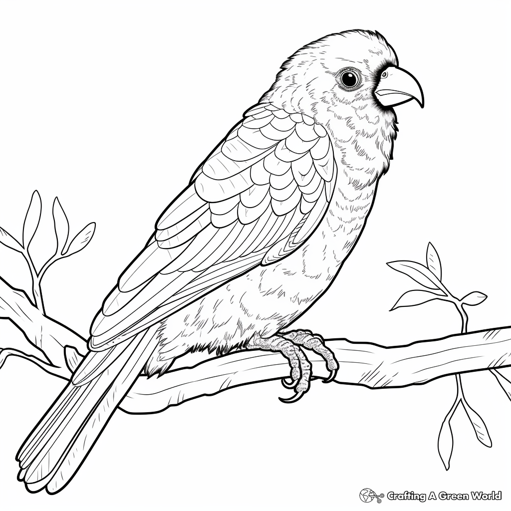 Rainbow lorikeet Parrot Coloring Pages for kids 2