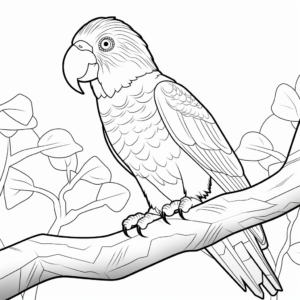 Rainbow lorikeet Parrot Coloring Pages for kids 3