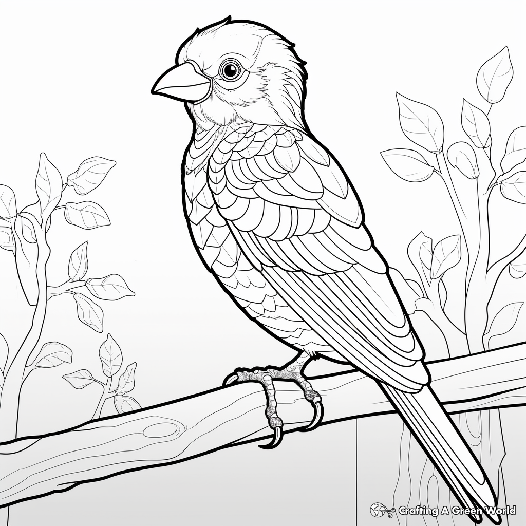 Rainbow lorikeet Parrot Coloring Pages for kids 4