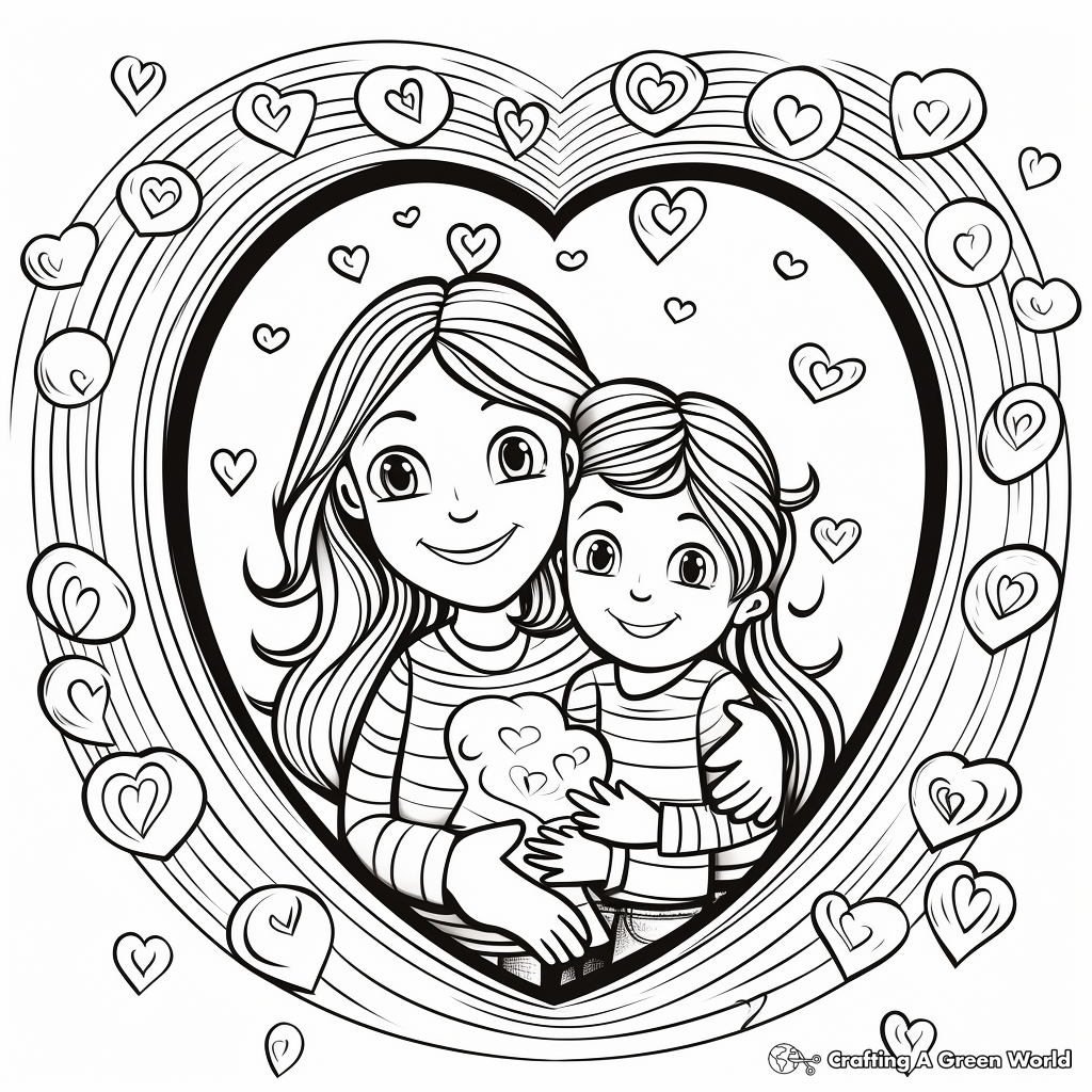 Rainbow Love Coloring Pages for Acceptance 1