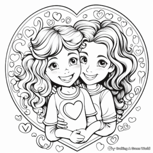 Rainbow Love Coloring Pages for Acceptance 3