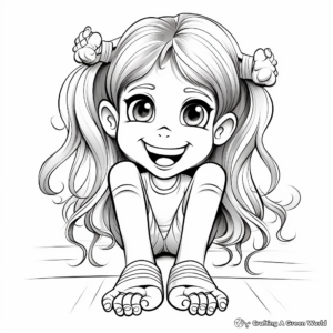 Rainbow Toes Coloring Pages for Girls 2