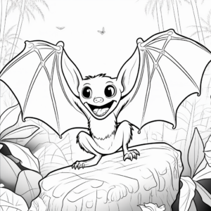 Rainforest Bat Species Coloring Pages 4
