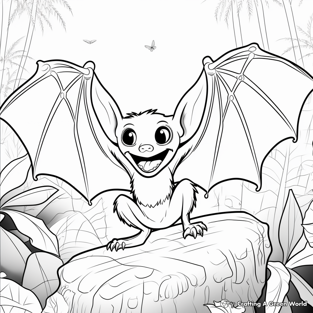 Rainforest Bat Species Coloring Pages 4
