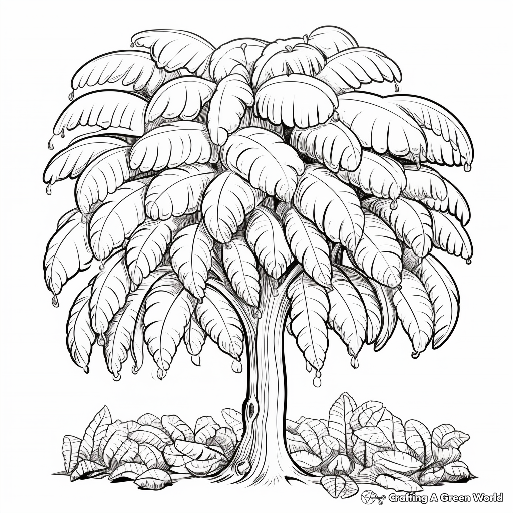 Rainforest Cocoa Tree Coloring Pages 3