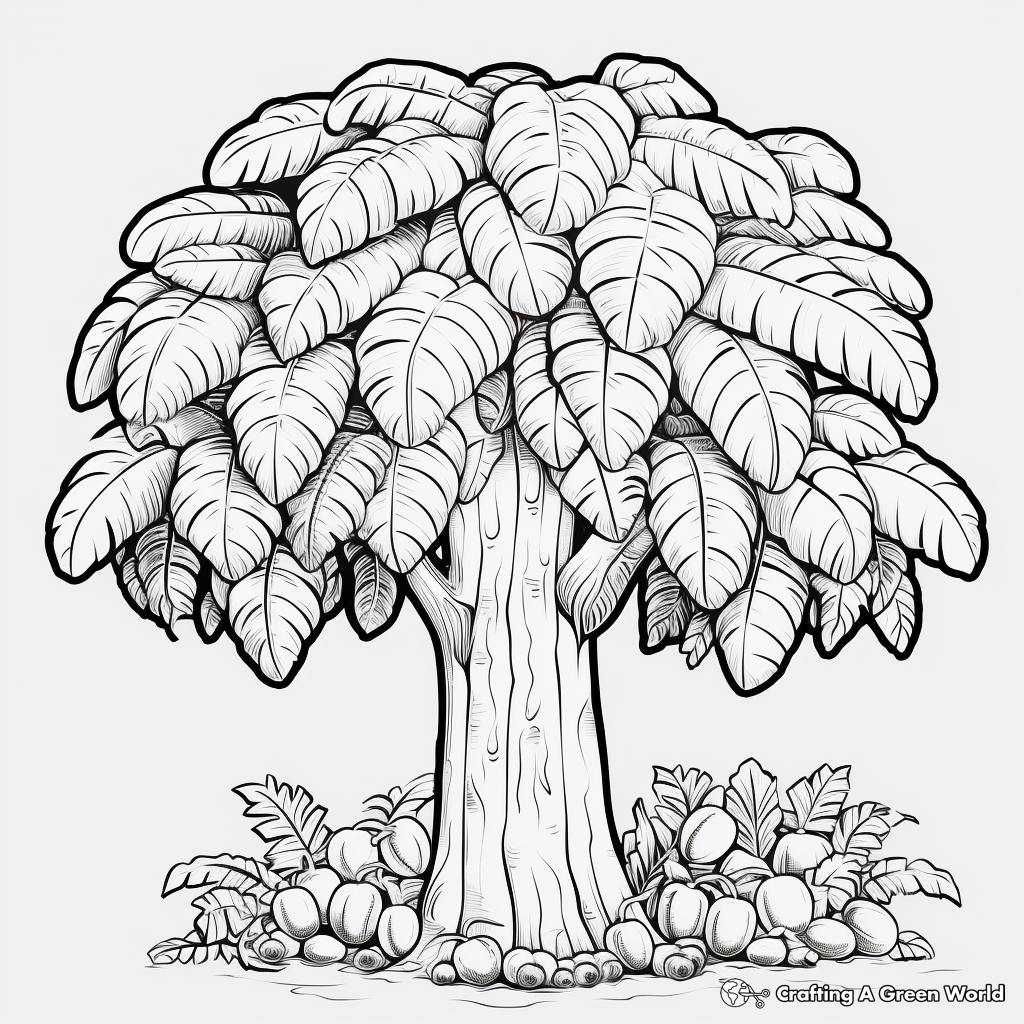 Rainforest Cocoa Tree Coloring Pages 4