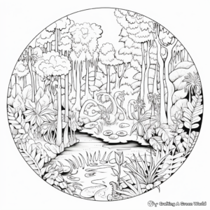 Rainforest Ecosystem Coloring Pages For Children 2