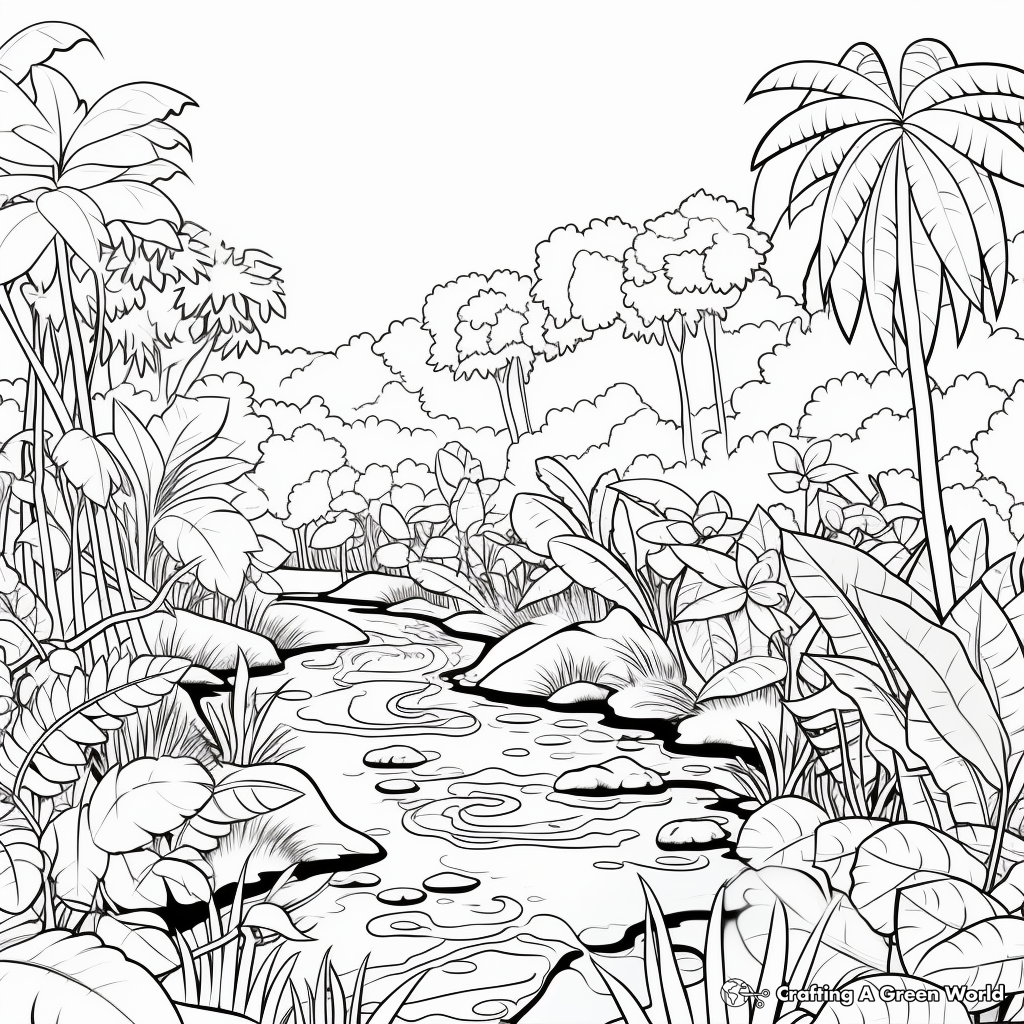 Rainforest Ecosystem Coloring Pages For Children 3