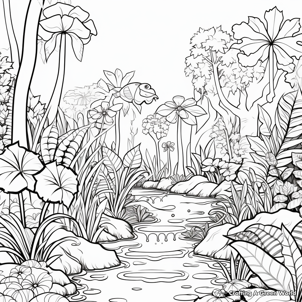 Rainforest Ecosystem Coloring Pages For Children 4