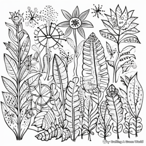 Rainforest Medicinal Plants Coloring Pages 1