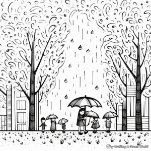 Rainy Fall Day Coloring Pages for Adults 4