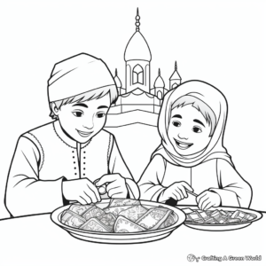 Ramadan and Eid Mubarak Coloring Pages 2