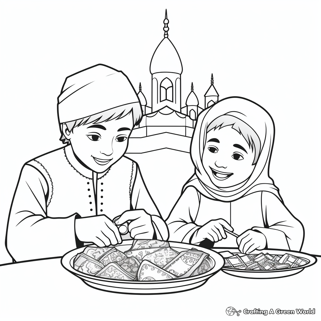 Ramadan and Eid Mubarak Coloring Pages 2