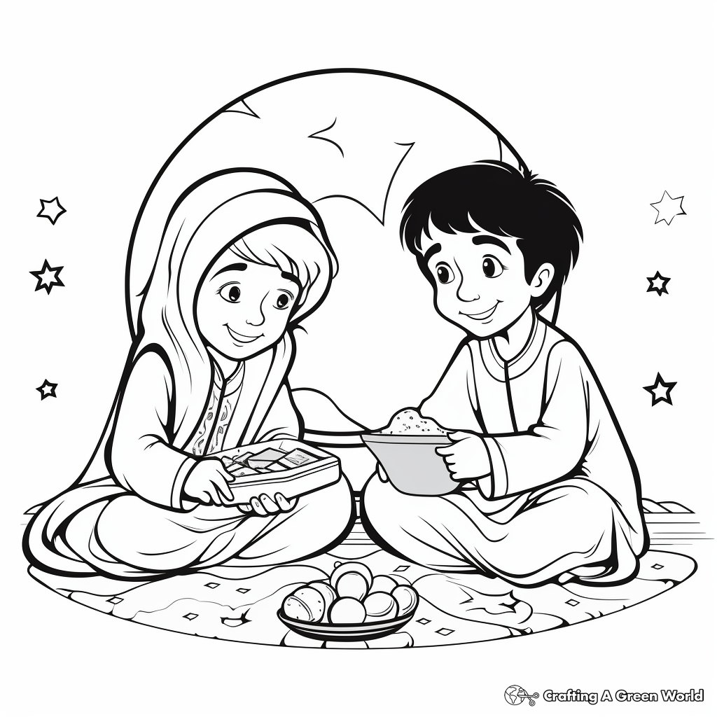 Ramadan and Eid Mubarak Coloring Pages 4