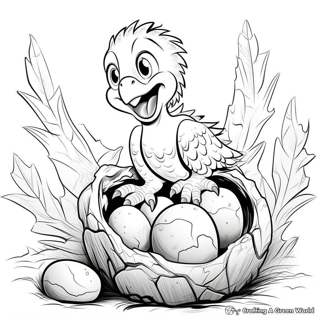 Raptors Nest Coloring Pages for All Ages 1