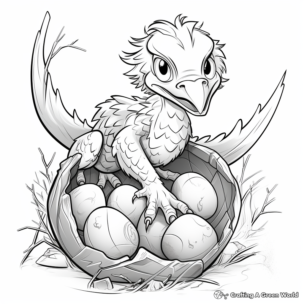 Raptors Nest Coloring Pages for All Ages 2