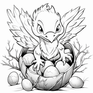Raptors Nest Coloring Pages for All Ages 4