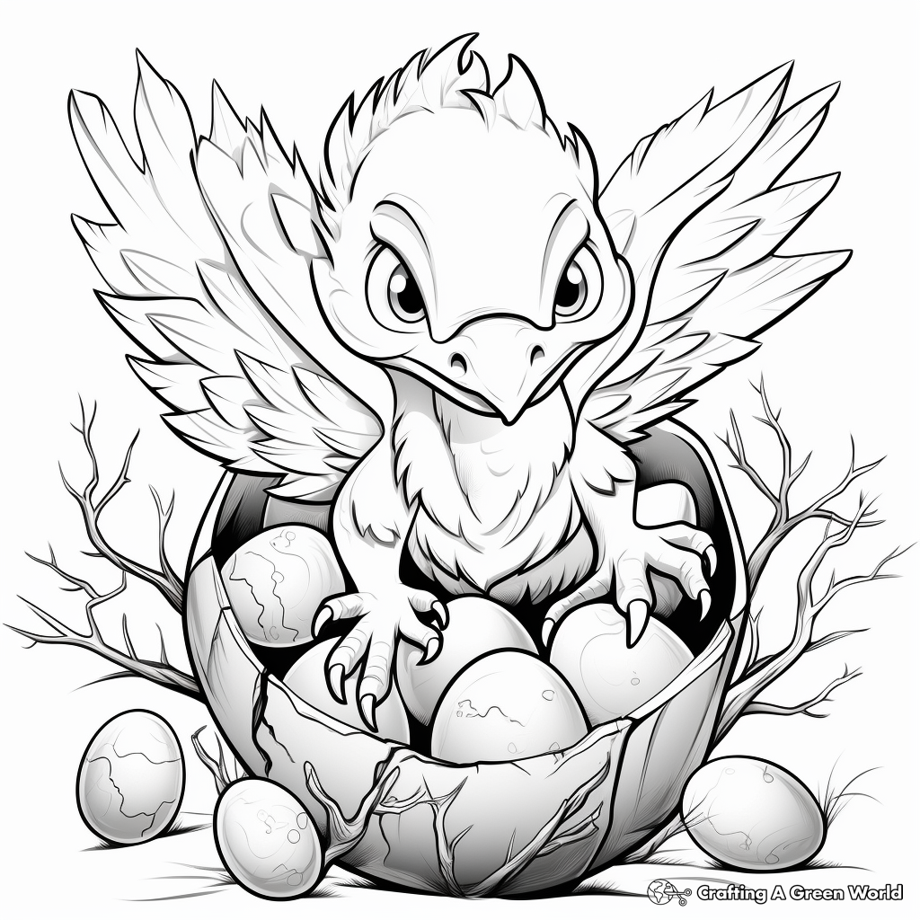 Raptors Nest Coloring Pages for All Ages 4