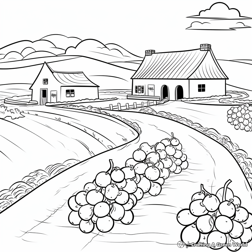 Raspberry Farm Coloring Pages 4