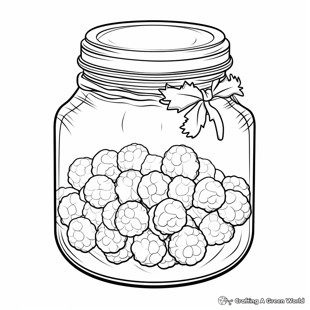 Raspberry Jam Jar Coloring Pages 4