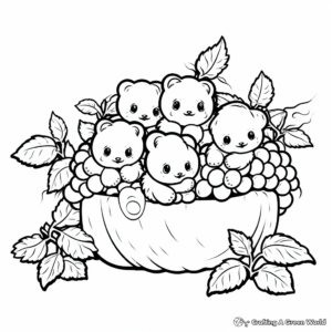Raspberry Lifecycle Coloring Pages 3