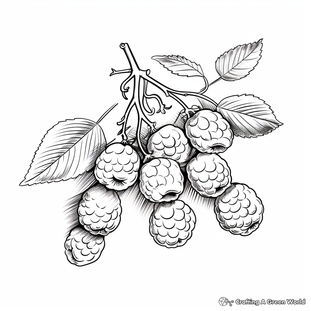 Raspberry Lifecycle Coloring Pages 4