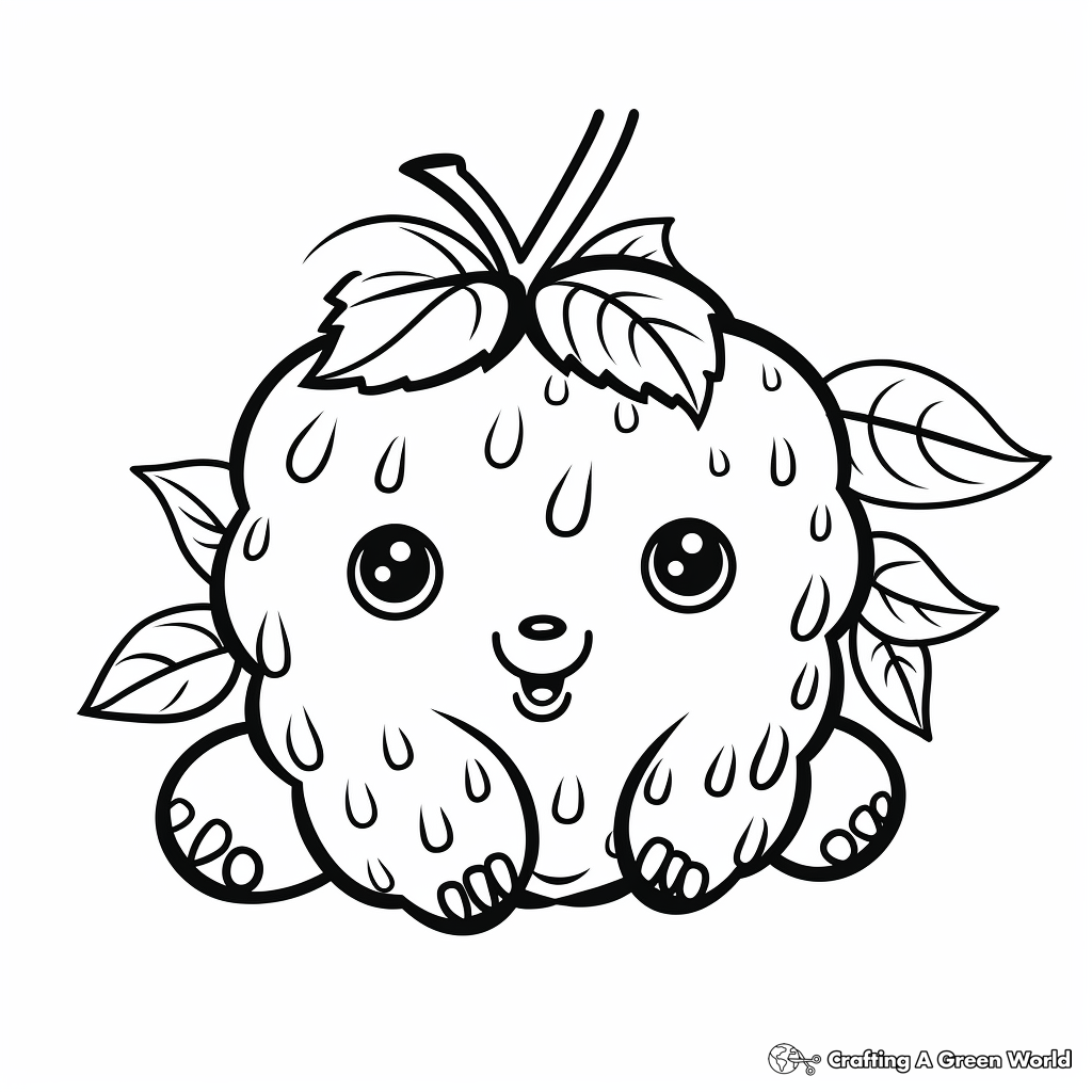 Raspberry Sheet Coloring Pages for Adults 1