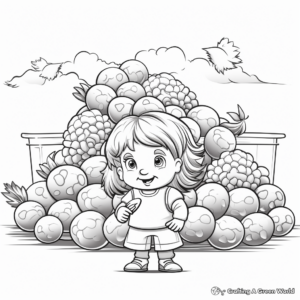 Raspberry Vitamins and Health Benefits Infographic Coloring Pages 3
