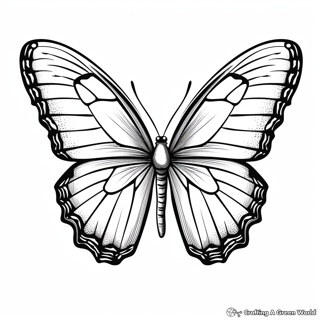 Real-Favored Monarch Butterfly Coloring Sheets 2
