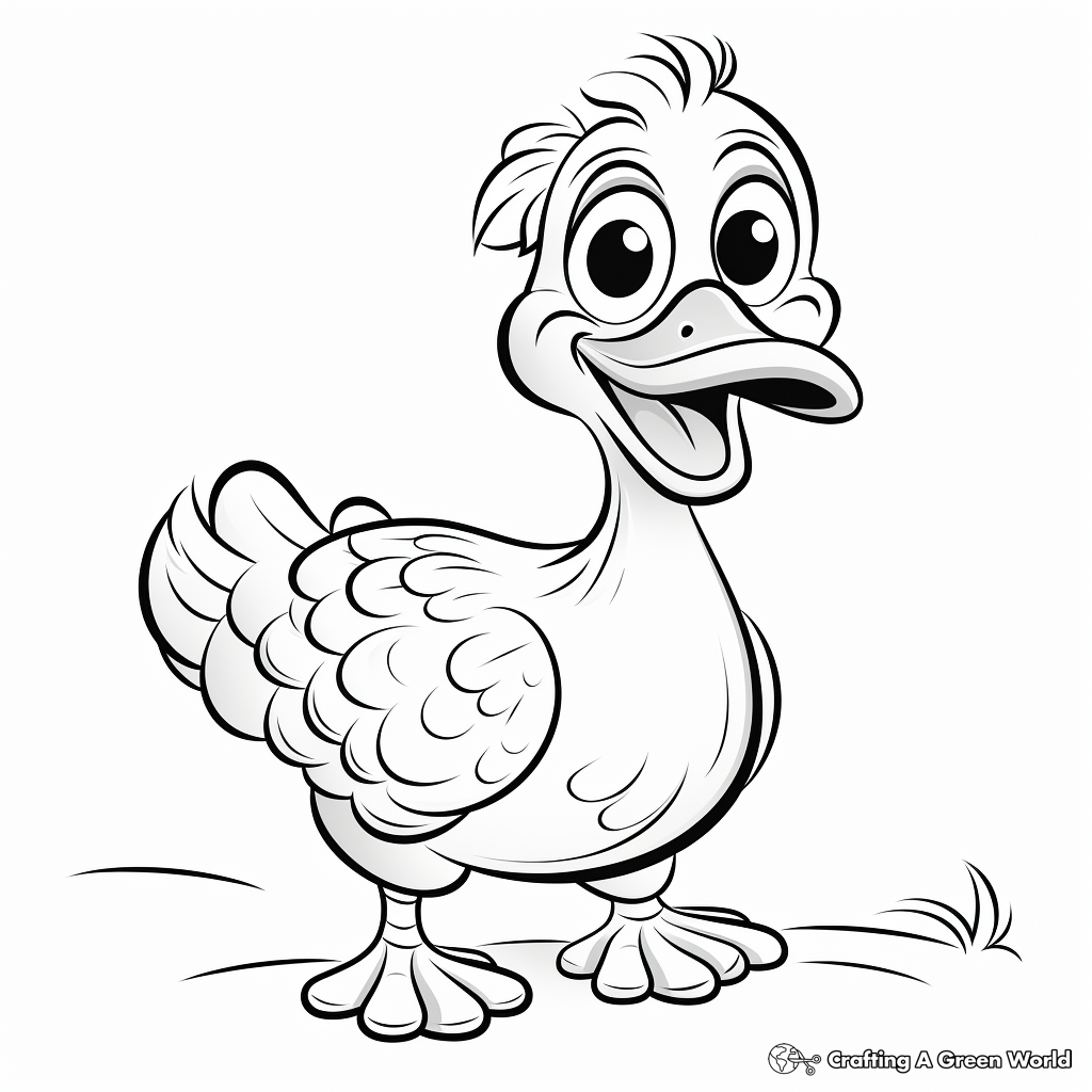 Real-life Depiction Dodo Bird Coloring Pages 1