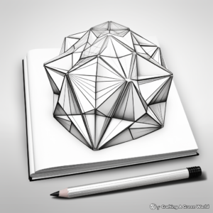 Realistic 3D Prism Design Coloring Pages 2